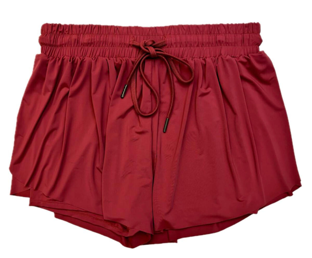 Fly Away Short- Burgundy