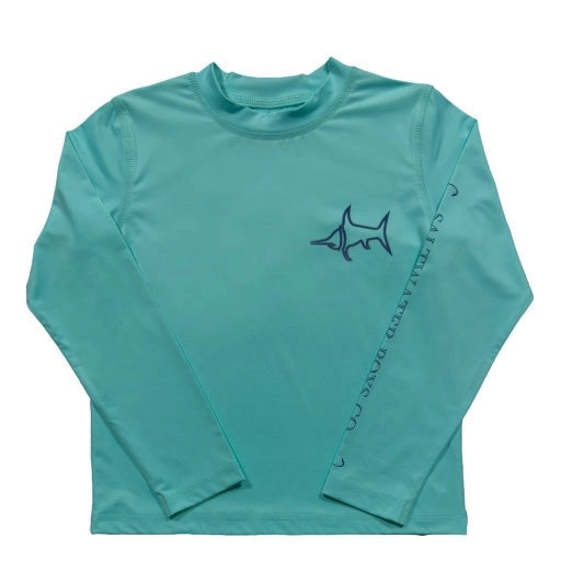 Tybee Rashguard: Aqua
