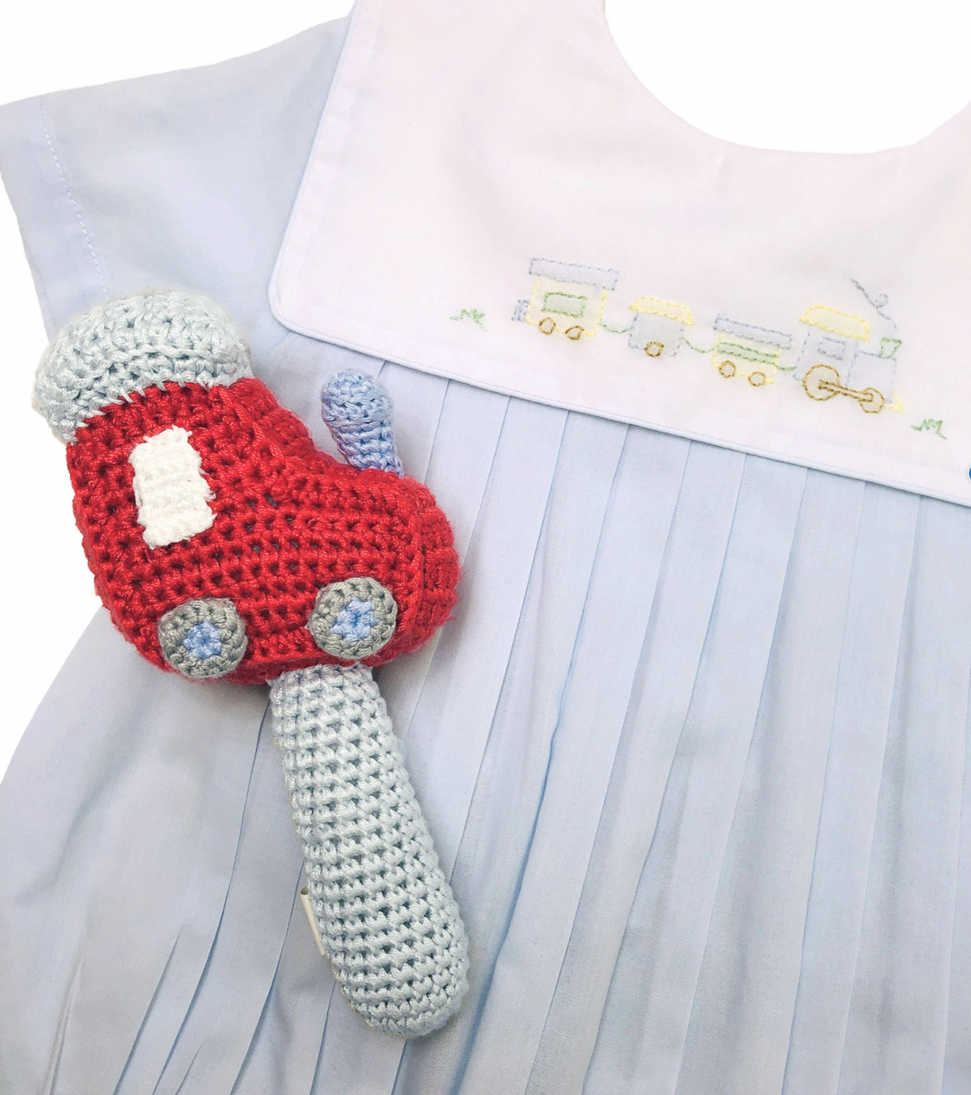 Train Hand-Crochet Rattle