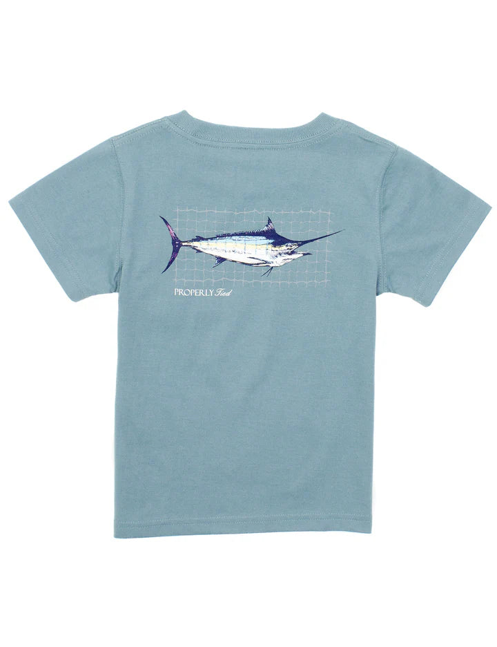 LD Boys Swordfish Steel Blue SS Tee