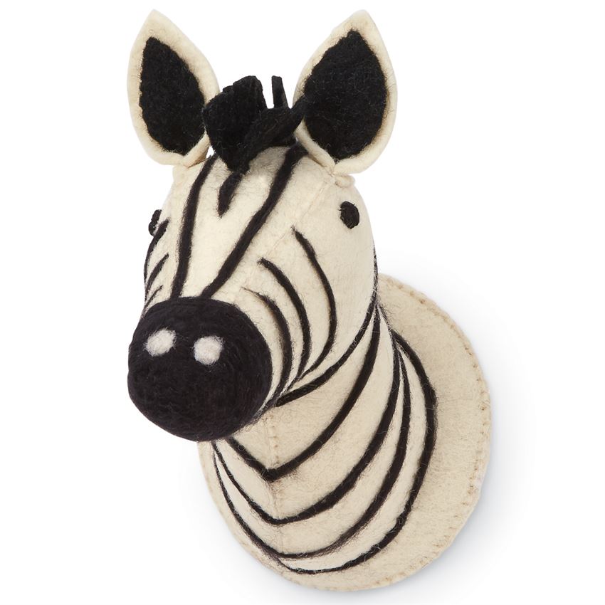 MINI SAFARI ZEBRA WOOL WALL MOUNT