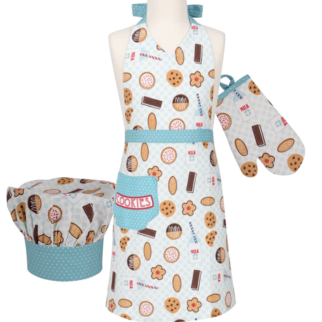 Milk and Cookies Deluxe Child Apron Set
