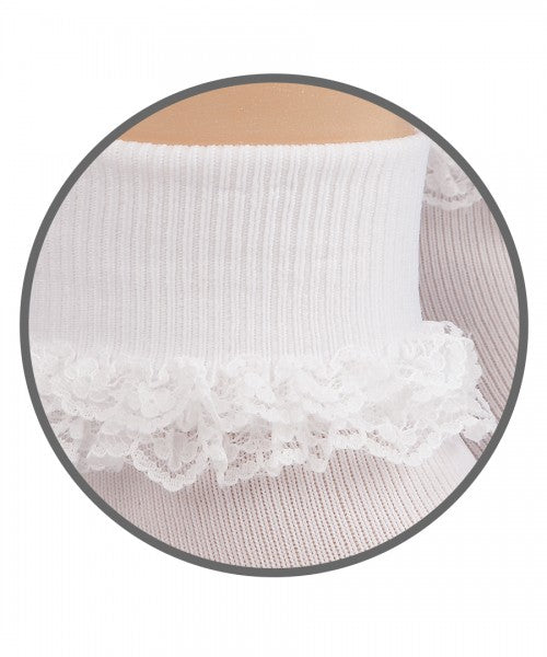 Double Row Lace Socks - 1 Pair