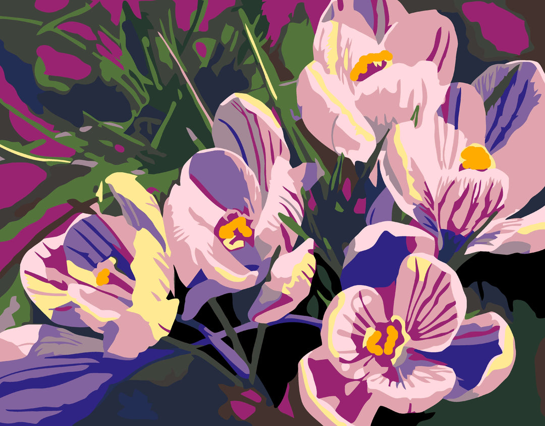 DIY Paint by Numbers - Flowers
