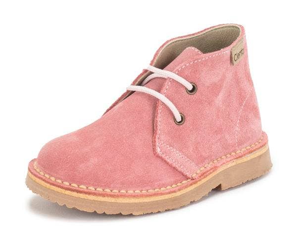 Pink Suede Lace Up Boot