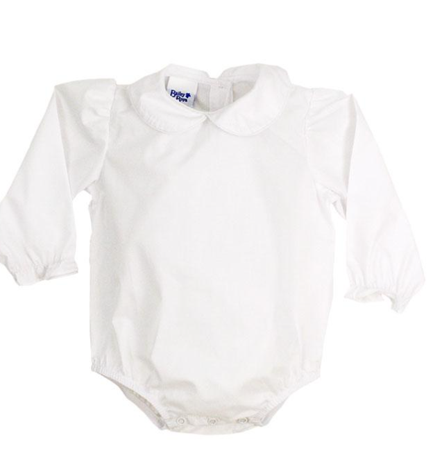 GIRLS LONG SLEEVED BUTTON BACK ONESIE