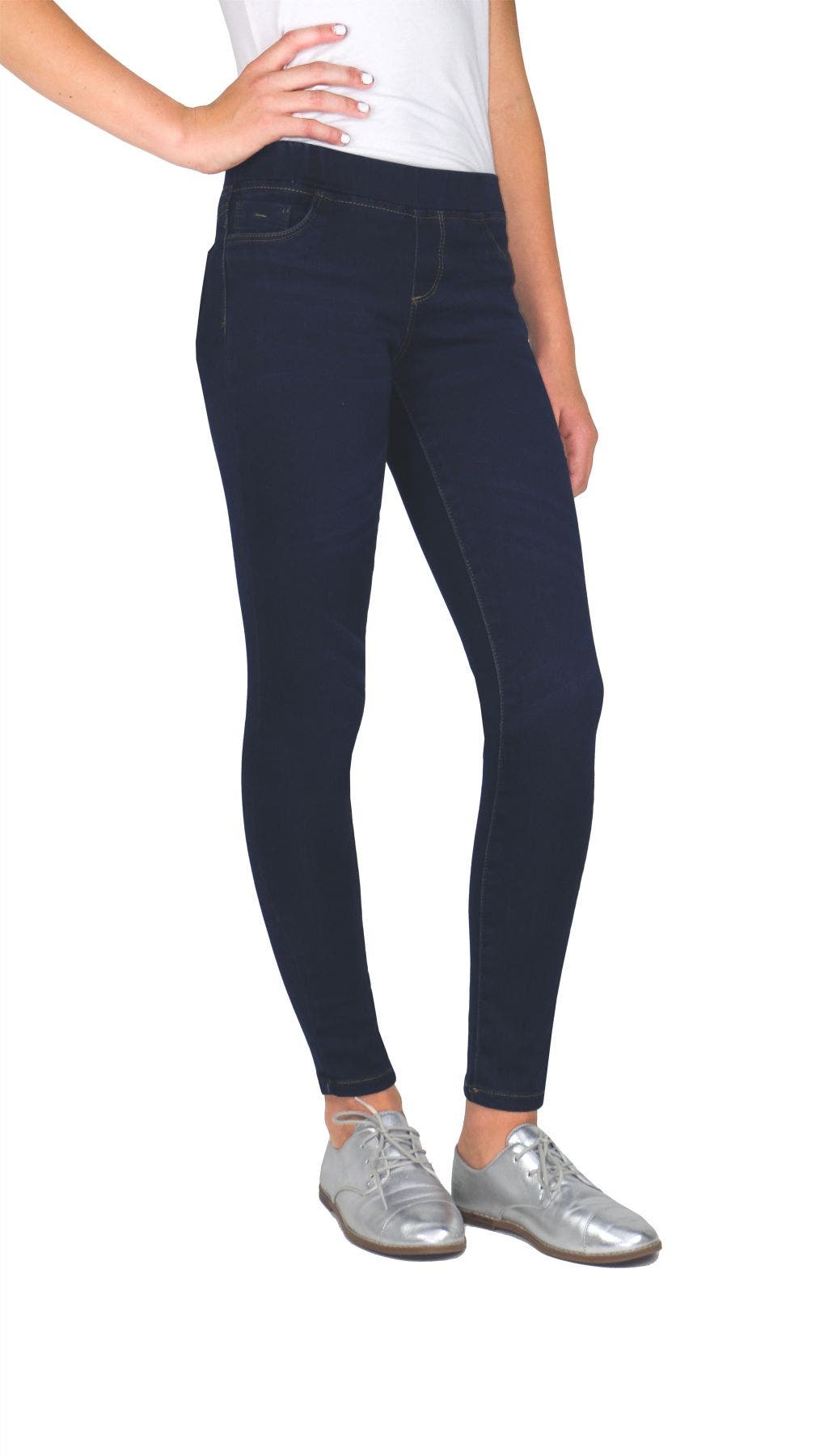 Mid Rise Pull On Skinny Jegging
