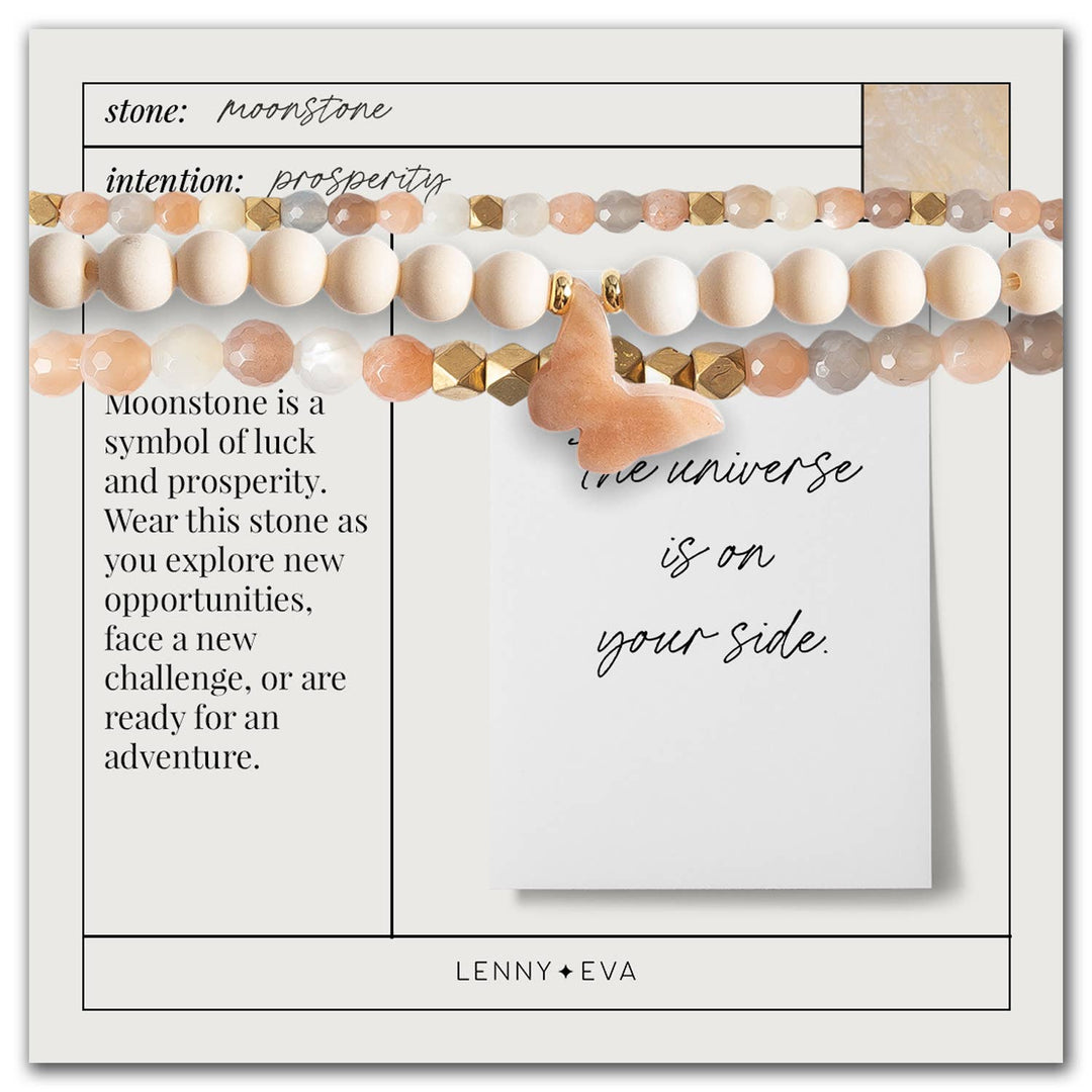 Gemstone Stacks-Butterfly, Moonstone
