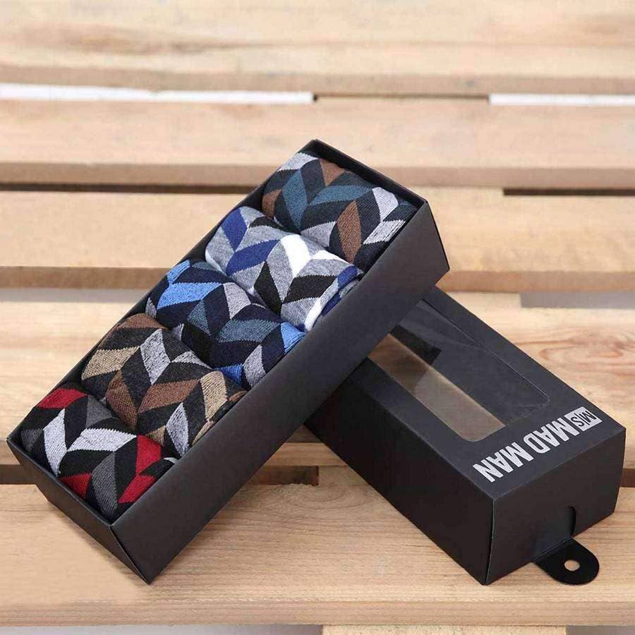 Men's Socks - 5 Boxed Pair - Herringbone