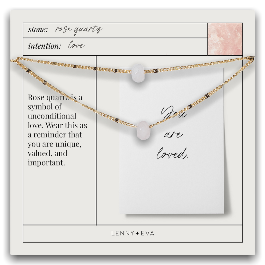 Lily Necklace-Rose Quartz