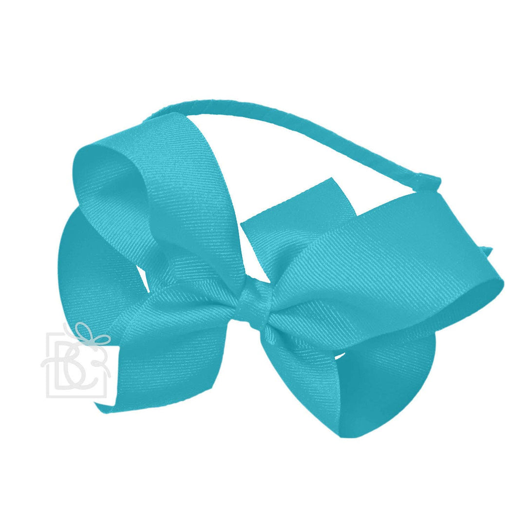 Beyond Creations, LLC - 1/4" METAL HEADBAND W/ 5.5" CLASSIC GROSGRAIN BOW