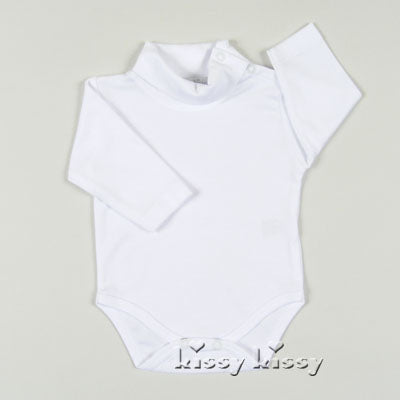WHITE L/S TURTLENECK