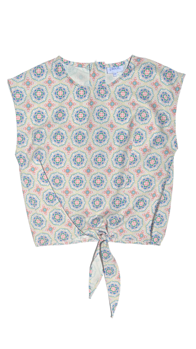 Tory Top- Watercolor Medallions
