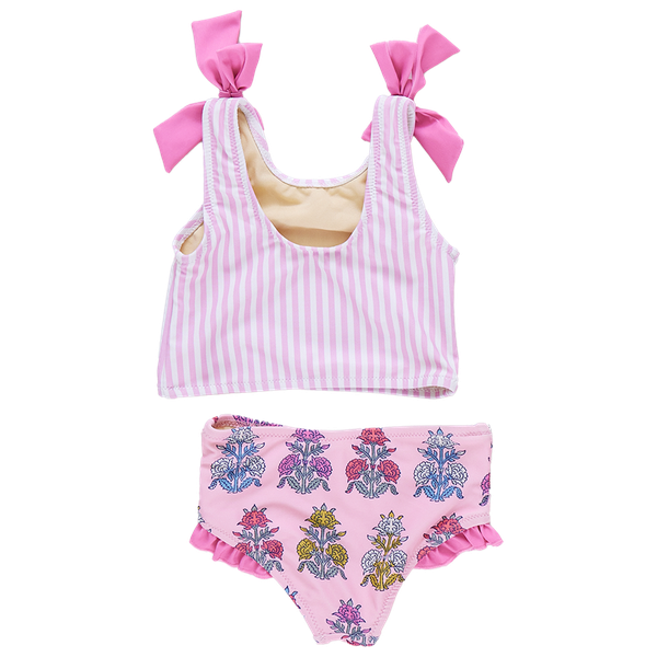 Girls Shelly Tankini - Pink Stripe