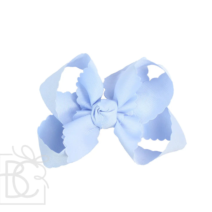 SCALLOPED EDGE BOW: Millennium Blue