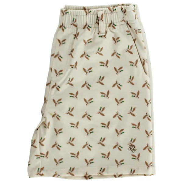 Dock Printed Performance Short - Ducks