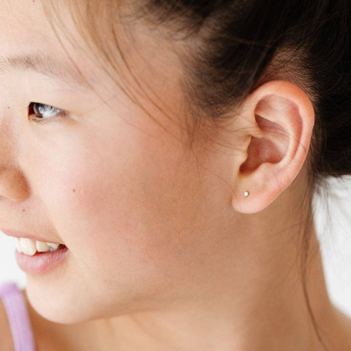 Mini Diamond Stud Earrings