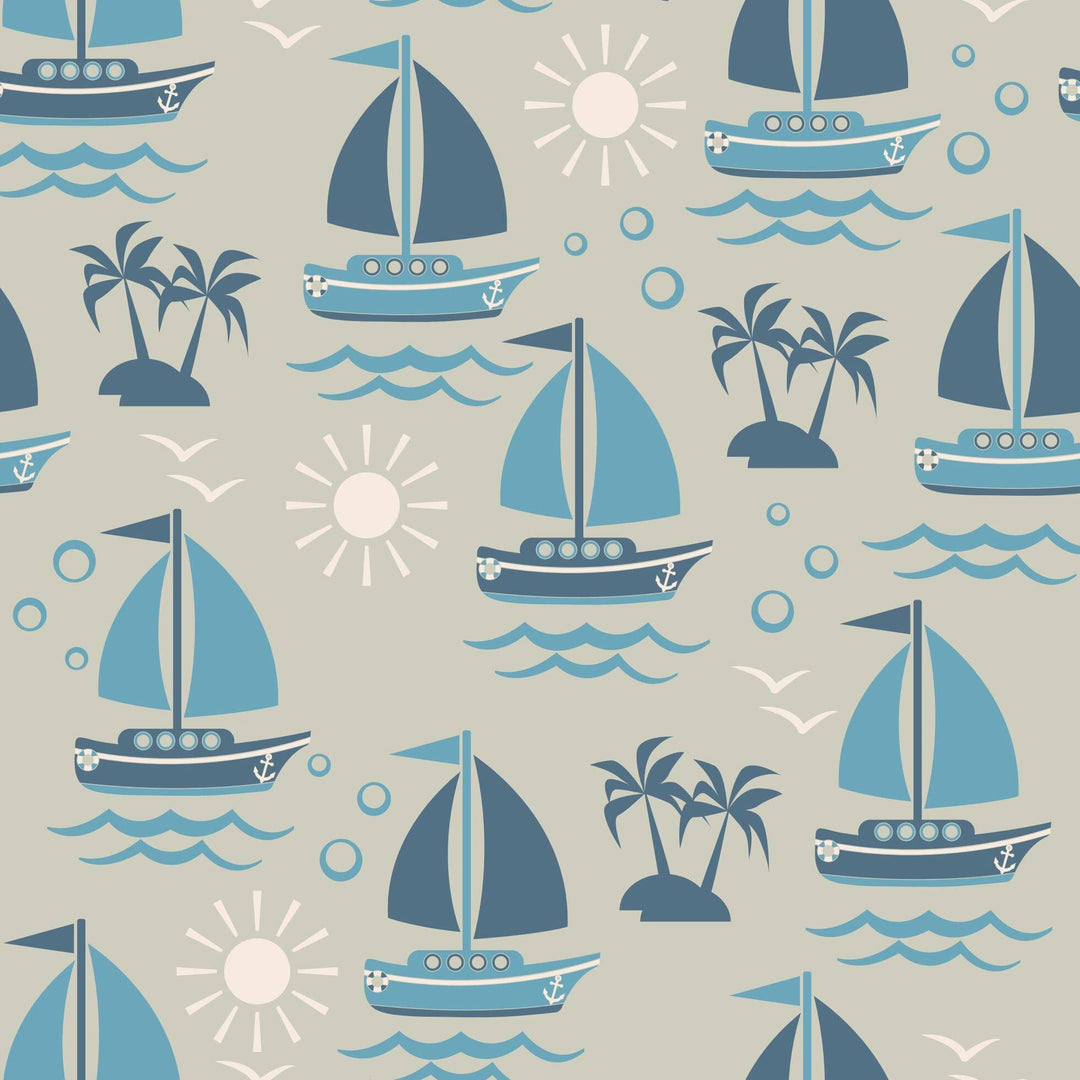 Convertible Romper - Sailboats