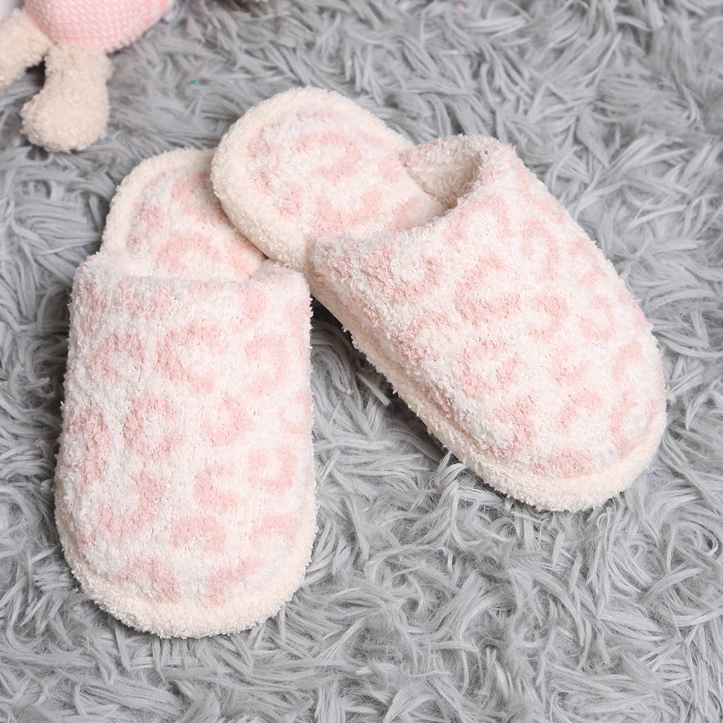 Kid's Pink Leopard Slipper - M/L