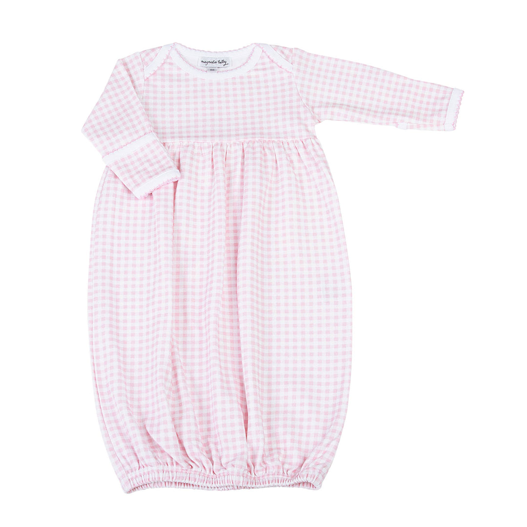 Mini Checks Gown - Pink