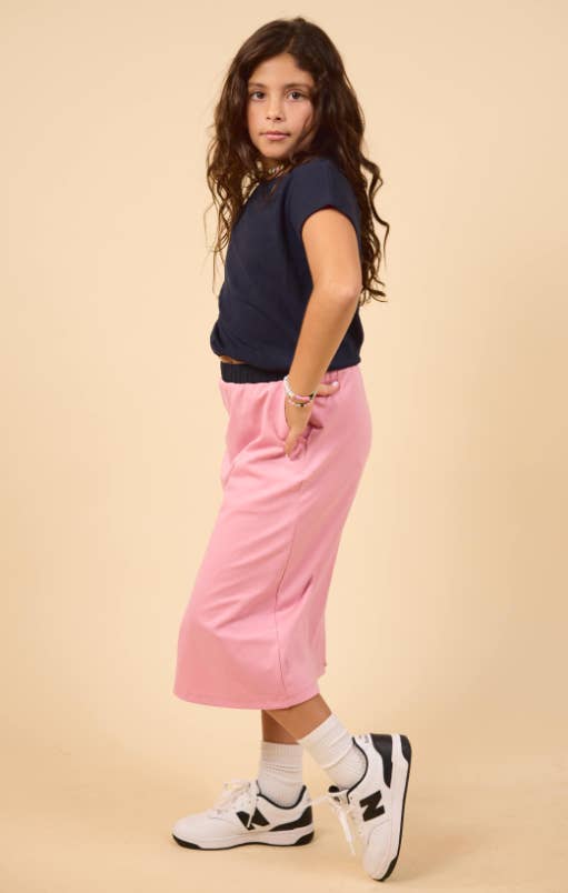 Tween On My Mind Elastic Hem Knit Top