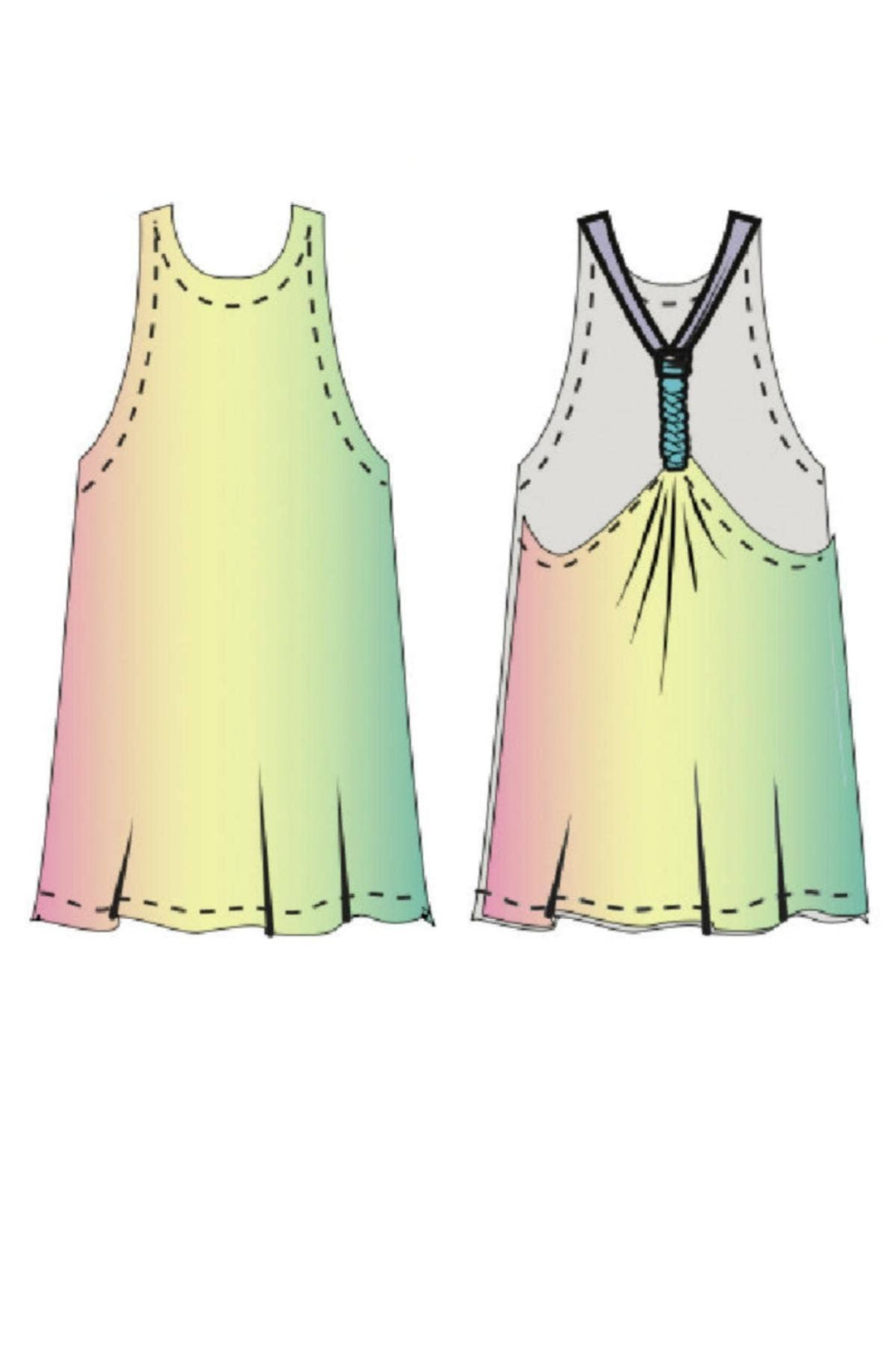Rainbow Cover Up Dress