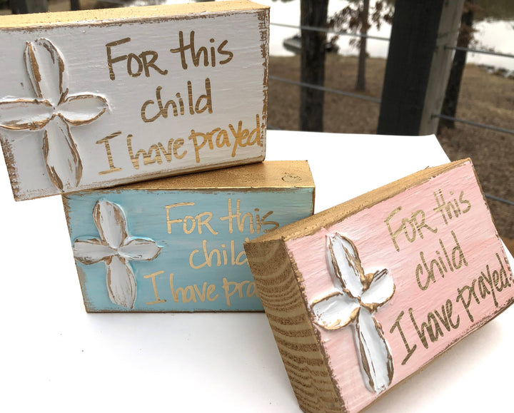 "For This Child" hand painted Nursery Baby Newborn Expecting