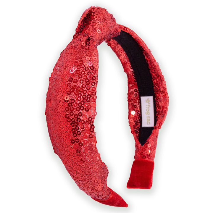 Sequin Knot Headband - Green