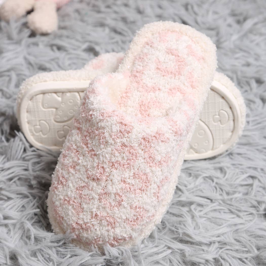 Kid's Pink Leopard Slipper - M/L