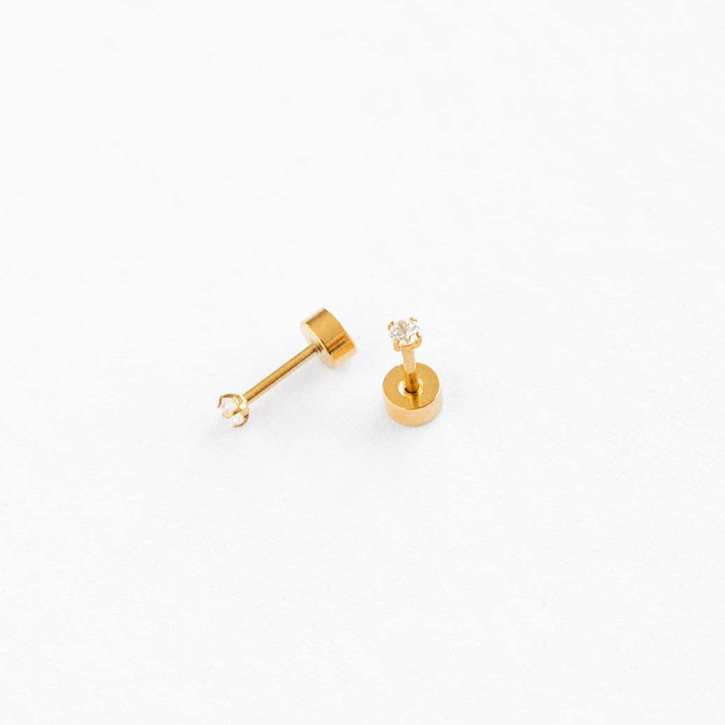 Mini Diamond Stud Earrings
