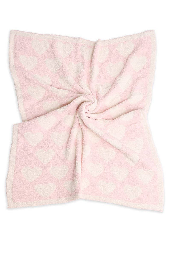 HEART Print Kids Luxury Soft Throw Blanket: ONE SIZE / HEART