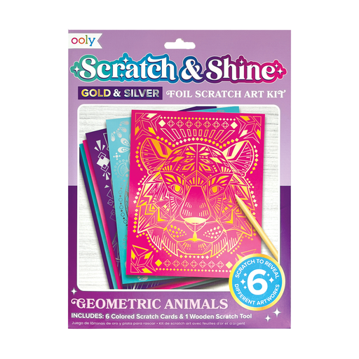 Scratch & Shine Scratch Cards - Geo Animals