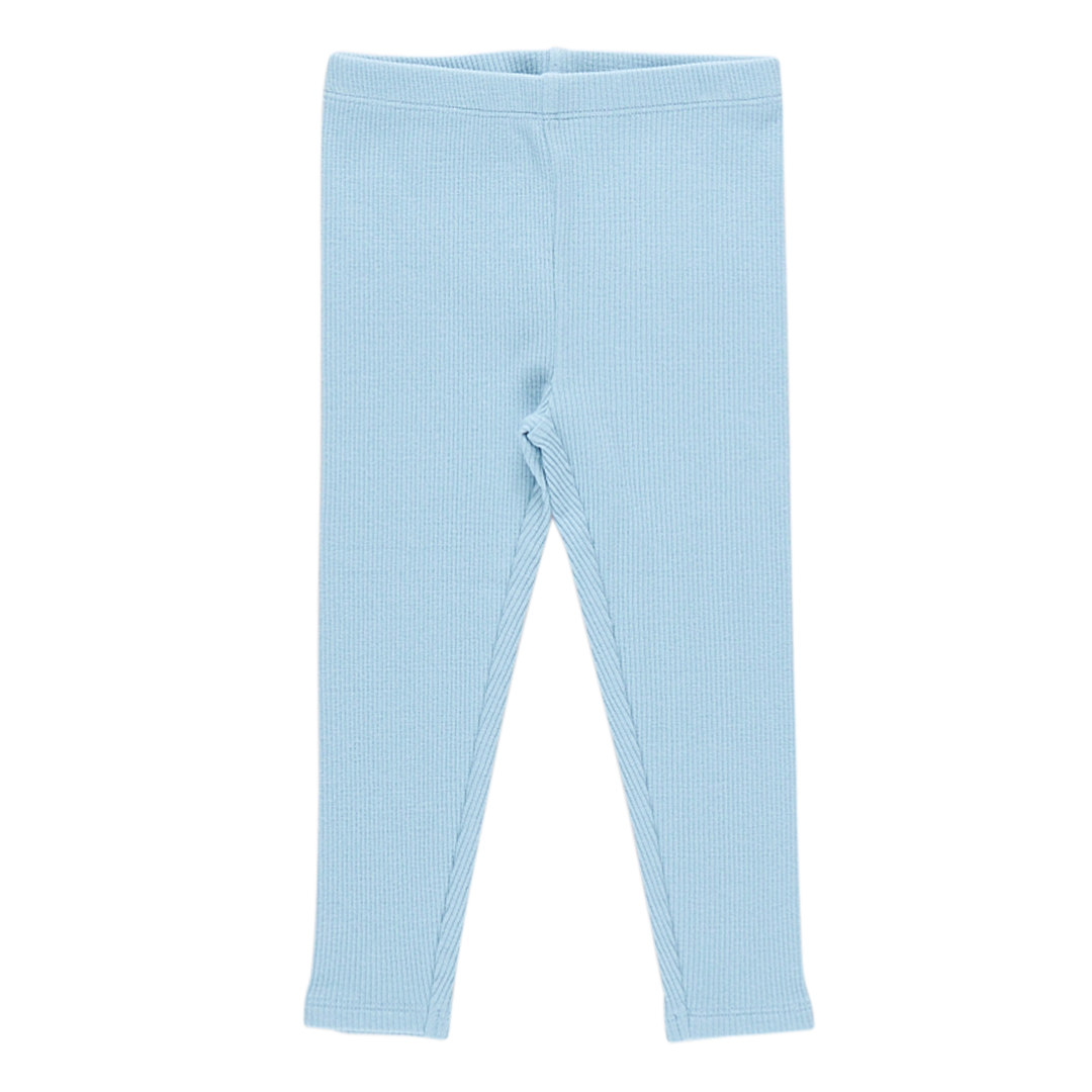 Organic Rib Legging - Light Blue