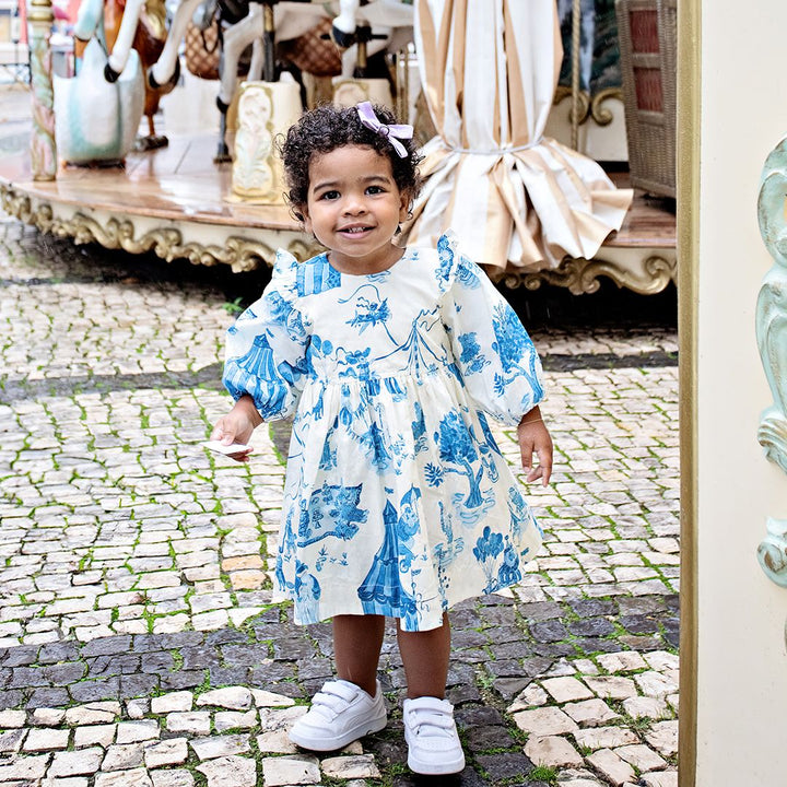 Baby Girl Brooke Dress Set - Blue Circus