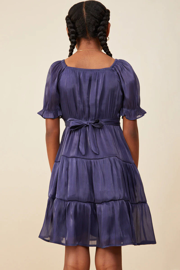 Ellie Navy Shimmer Dress