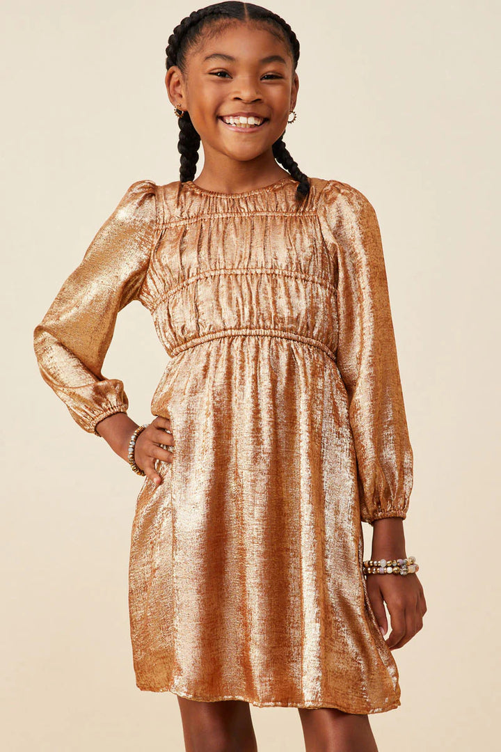 Gold Foil Holiday Dress