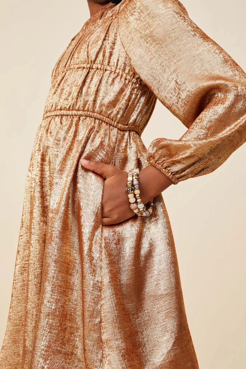 Gold Foil Holiday Dress