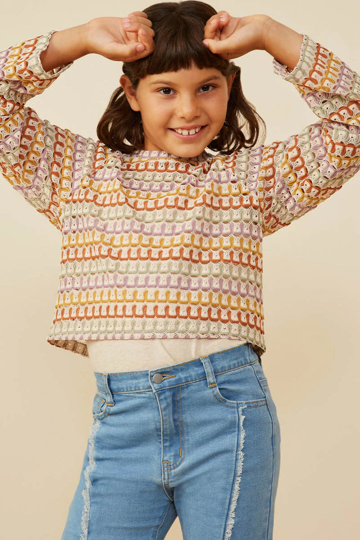 Multicolor Loose Knit Relaxed Top