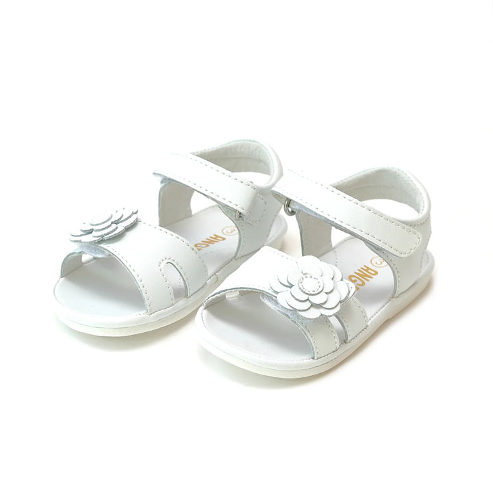 Mila Flower Sandal- White
