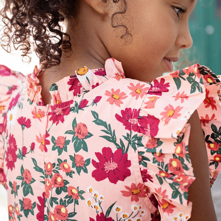 Jennifer Dress - Pink Daisy Floral
