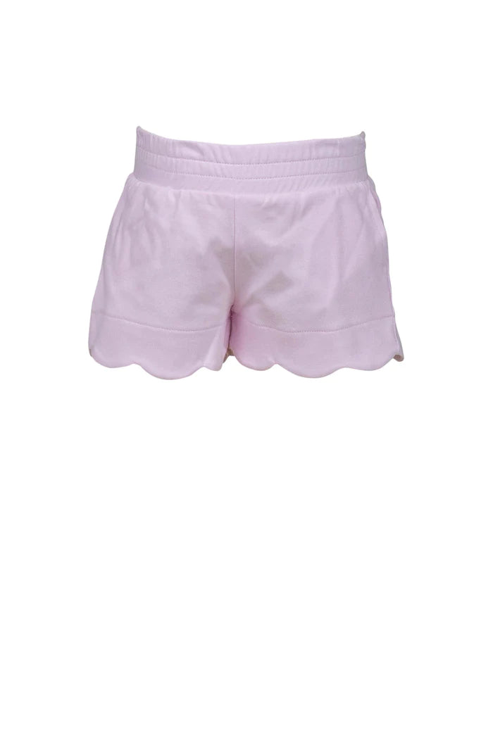 Pima Pink Scalloped Shorts