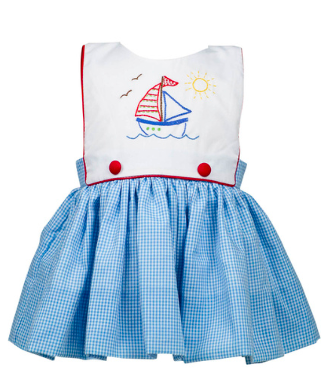 Vineyard Sailboat Girl Dress