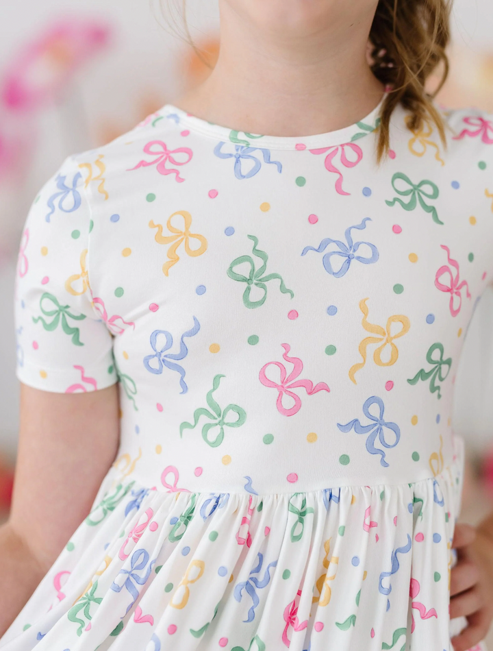 Tied In Love S/S Pocket Twirl Dress