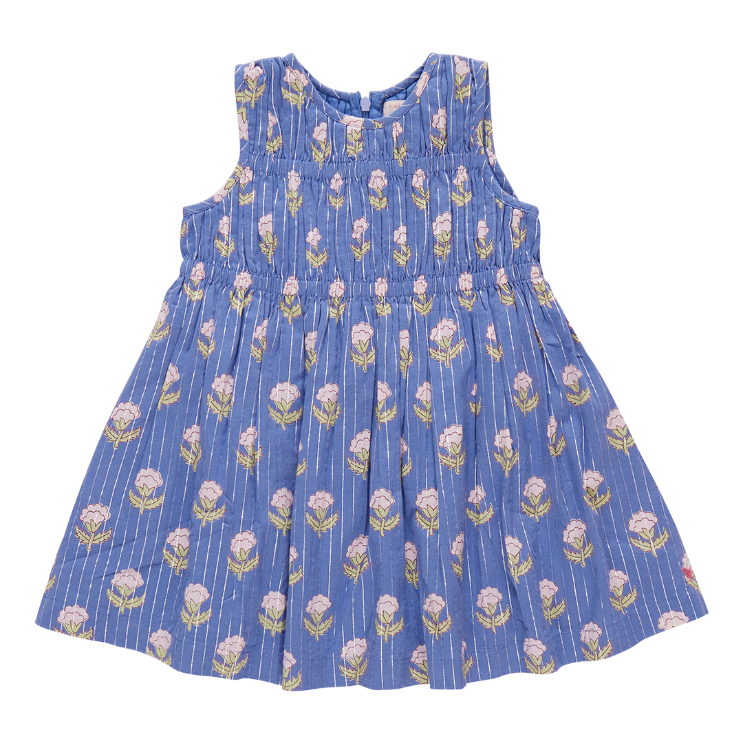 Sleeveless Waverly Dress - Periwinkle Small Bud