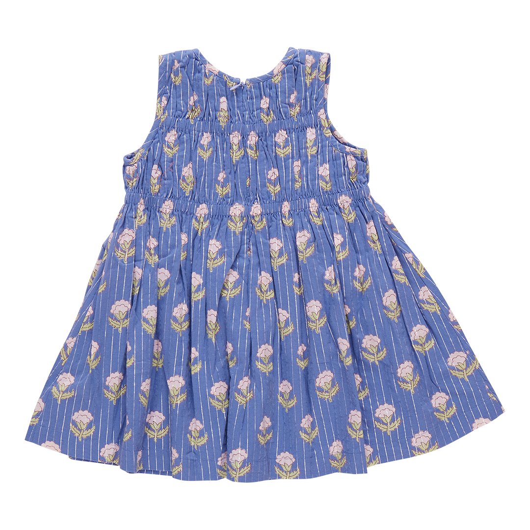 Sleeveless Waverly Dress - Periwinkle Small Bud