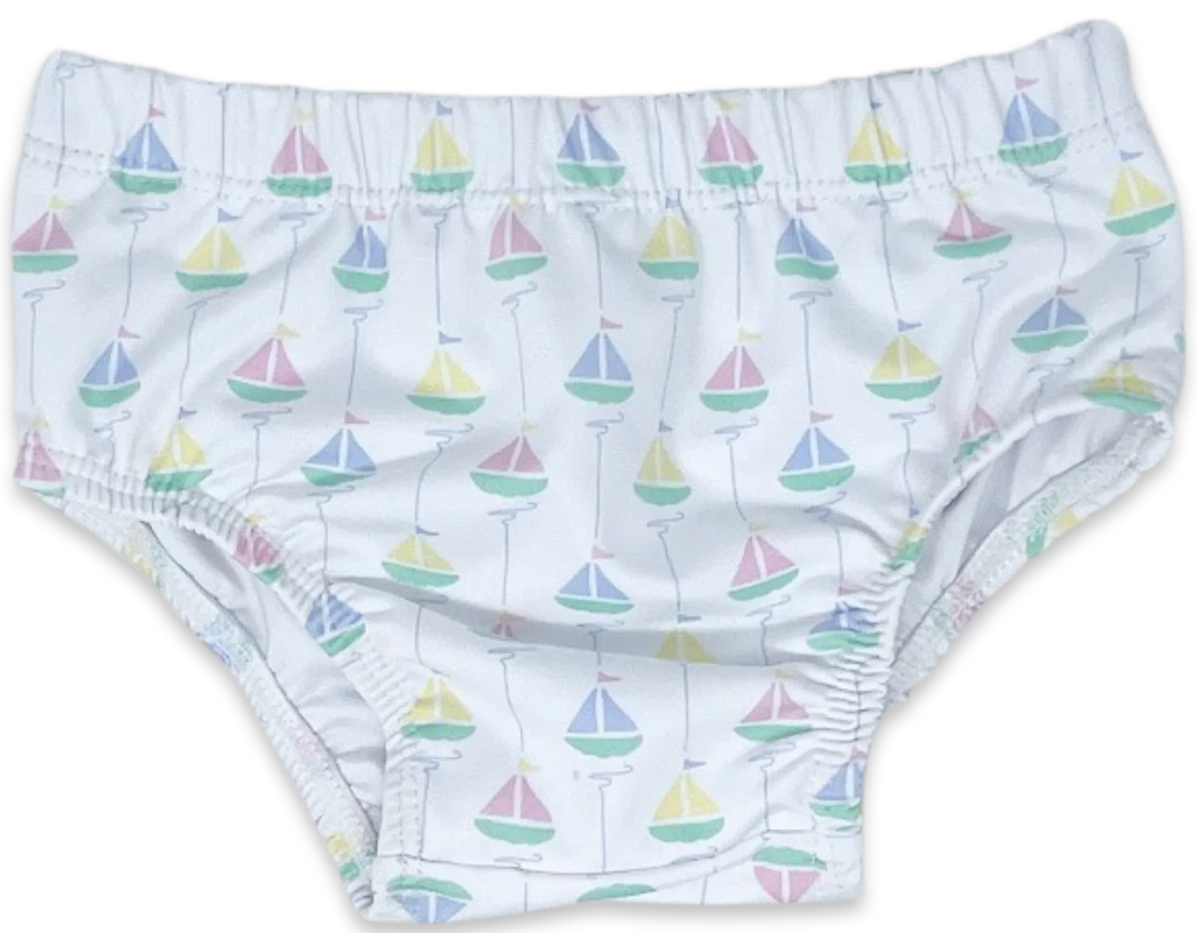 Swim Diaper Cover- Seaside Sailboat