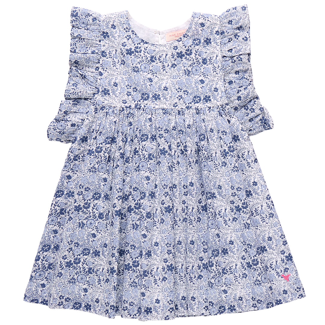 Sarita Dress - Blue Verbena Floral