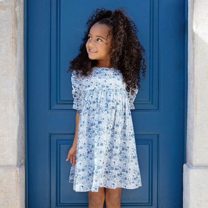 Sarita Dress - Blue Verbena Floral