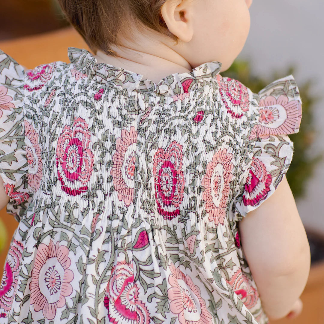 Baby Stevie Dress Set - Pink Lisbon Floral