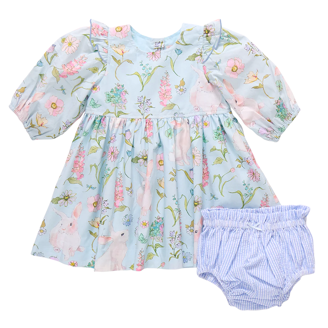 Baby Girl Brooke Dress Set - Botanical Bunnies
